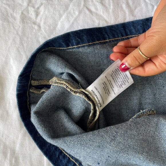 Reformation Tropez Denim Mini Dress (sz 4) - Picture 9 of 9
